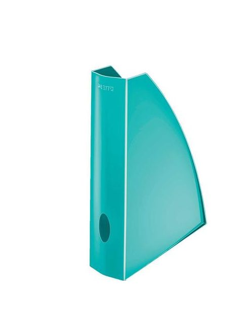 LEITZ Iratpapucs, műanyag, 60 mm, elöl nyitott, LEITZ "Wow", jégkék