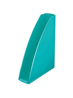   LEITZ Iratpapucs, műanyag, 60 mm, elöl nyitott, LEITZ "Wow", jégkék