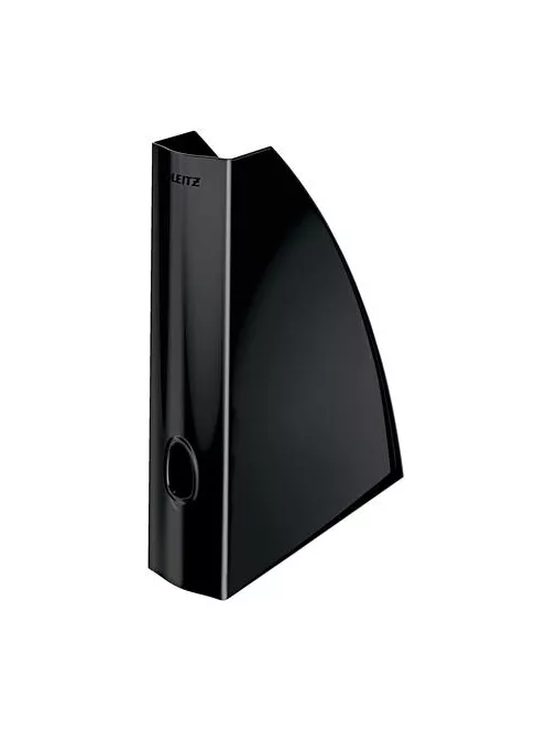 LEITZ Iratpapucs, műanyag, 60 mm, elöl nyitott, LEITZ "Wow", fekete