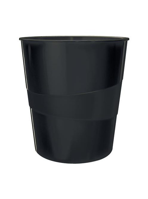 LEITZ Papírkosár, 15 liter, LEITZ "Recycle", fekete