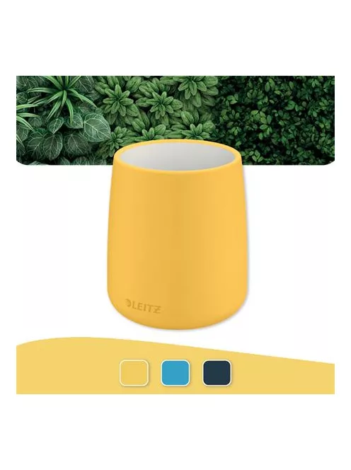 LEITZ Írószertartó, kerámia, LEITZ "Cosy", melegsárga
