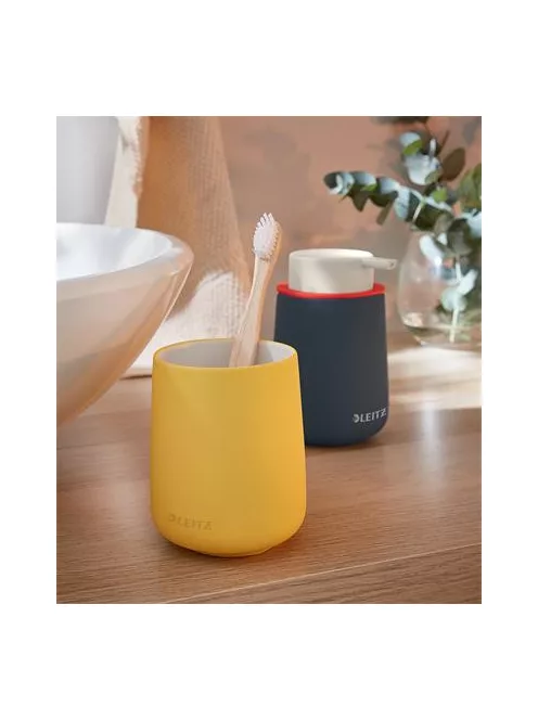 LEITZ Írószertartó, kerámia, LEITZ "Cosy", melegsárga