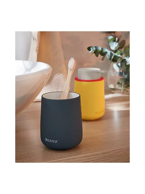 LEITZ Írószertartó, kerámia, LEITZ "Cosy", bársonyszürke