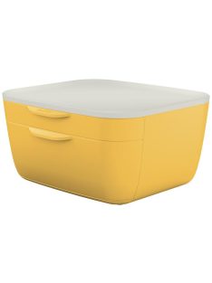  LEITZ Irattároló, műanyag, 2 fiókos, LEITZ "Cosy", melegsárga