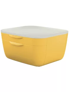   LEITZ Irattároló, műanyag, 2 fiókos, LEITZ "Cosy", melegsárga