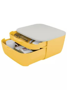   LEITZ Irattároló, műanyag, 2 fiókos, LEITZ "Cosy", melegsárga