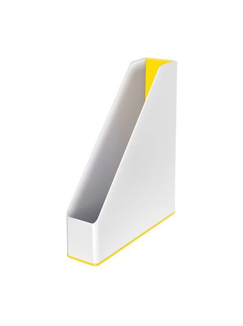 LEITZ Iratpapucs, műanyag, 73 mm, kettős színhatású, LEITZ "Wow", sárga