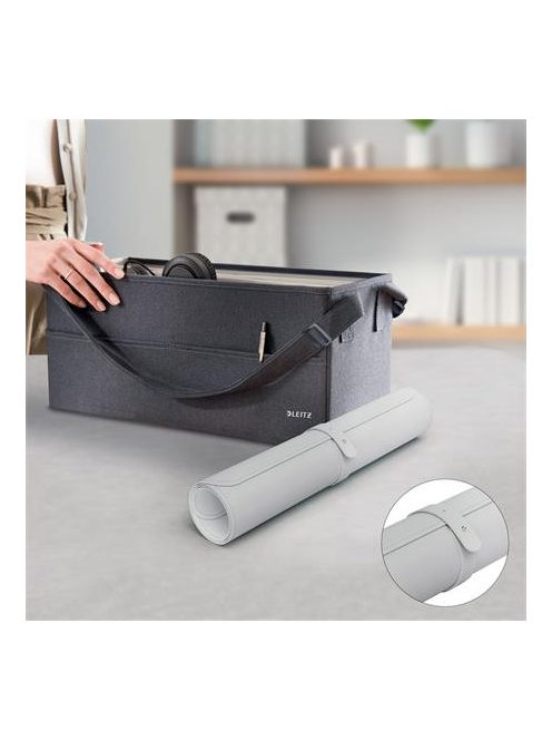 LEITZ Könyökalátét, 80x40 cm, LEITZ, világosszürke