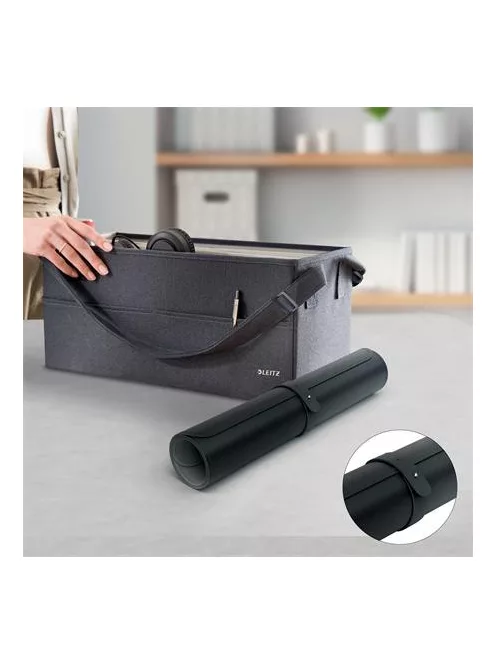 LEITZ Könyökalátét, 80x40 cm, LEITZ, fekete