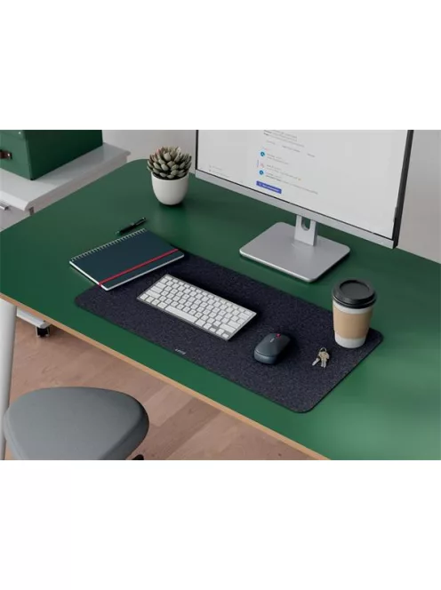 LEITZ Könyökalátét, 70x36 cm, filc, LEITZ, sötétszürke