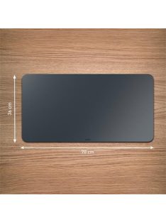   LEITZ Könyökalátét, újrahasznosított bőr, 70x36 cm, LEITZ, sötétszürke