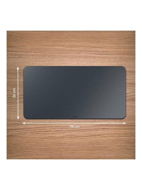 LEITZ Könyökalátét, újrahasznosított bőr, 70x36 cm, LEITZ, sötétszürke