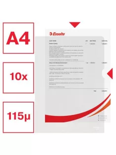   ESSELTE Genotherm, "L", A4, 105 mikron, narancsos felület, ESSELTE "Standard"