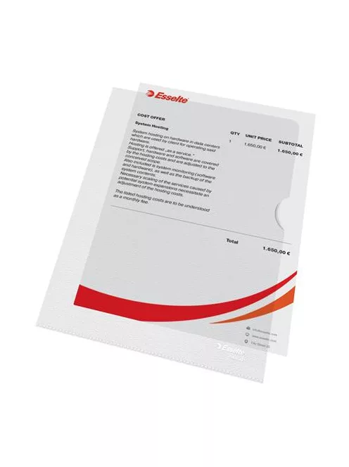 ESSELTE Genotherm, "L", A5, 115 mikron, narancsos felület, ESSELTE "Standard"