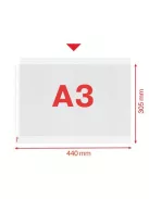 ESSELTE Genotherm, lefűzhető, A3, 75 mikron, narancsos felület, fekvő, ESSELTE