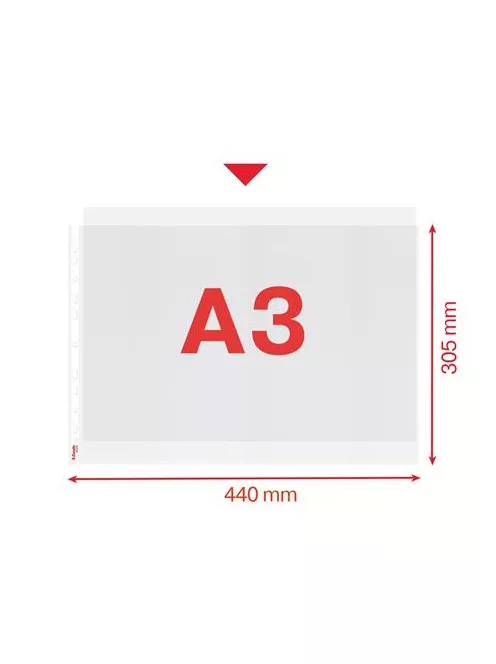 ESSELTE Genotherm, lefűzhető, A3, 75 mikron, narancsos felület, fekvő, ESSELTE