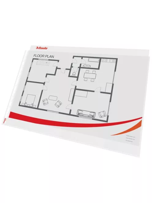 ESSELTE Genotherm, lefűzhető, A3, 75 mikron, narancsos felület, fekvő, ESSELTE