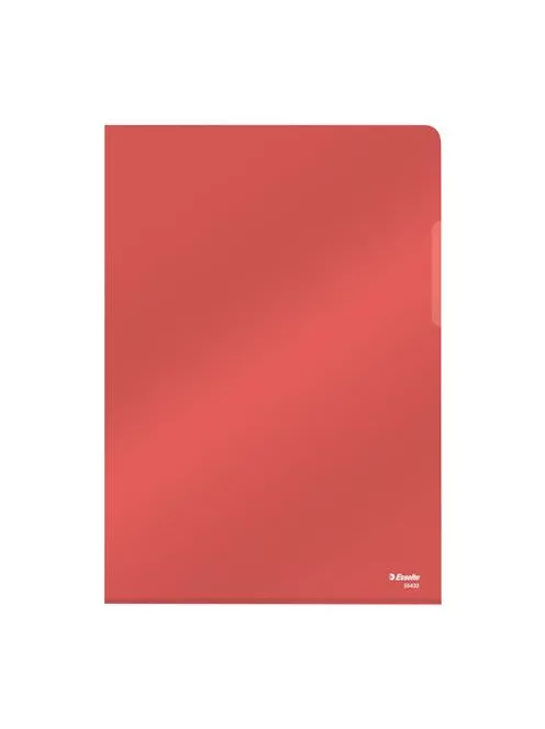 ESSELTE Genotherm, "L", A4, 150 mikron, víztiszta felület, ESSELTE "Luxus", piros