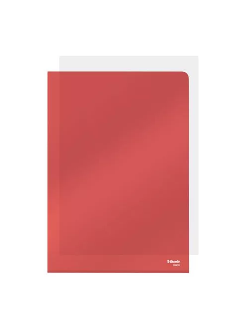 ESSELTE Genotherm, "L", A4, 150 mikron, víztiszta felület, ESSELTE "Luxus", piros