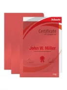 ESSELTE Genotherm, "L", A4, 150 mikron, víztiszta felület, ESSELTE "Luxus", piros