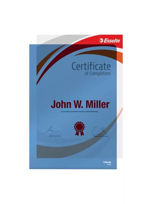 ESSELTE Genotherm, "L", A4, 150 mikron, víztiszta felület, ESSELTE "Luxus", kék