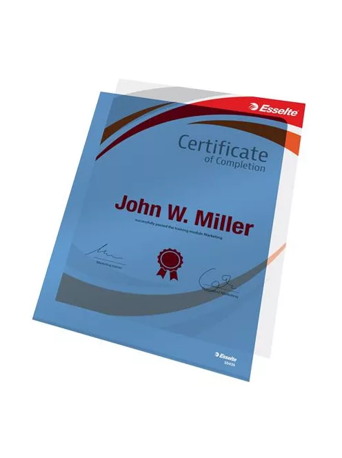 ESSELTE Genotherm, "L", A4, 150 mikron, víztiszta felület, ESSELTE "Luxus", kék