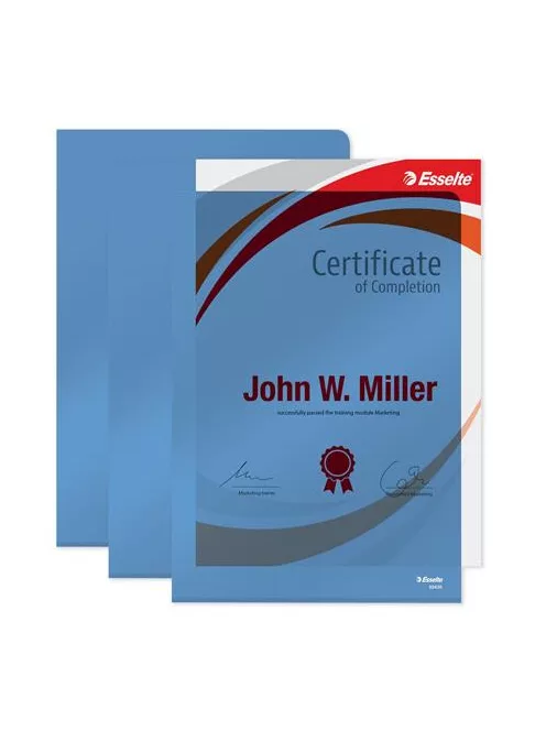 ESSELTE Genotherm, "L", A4, 150 mikron, víztiszta felület, ESSELTE "Luxus", kék