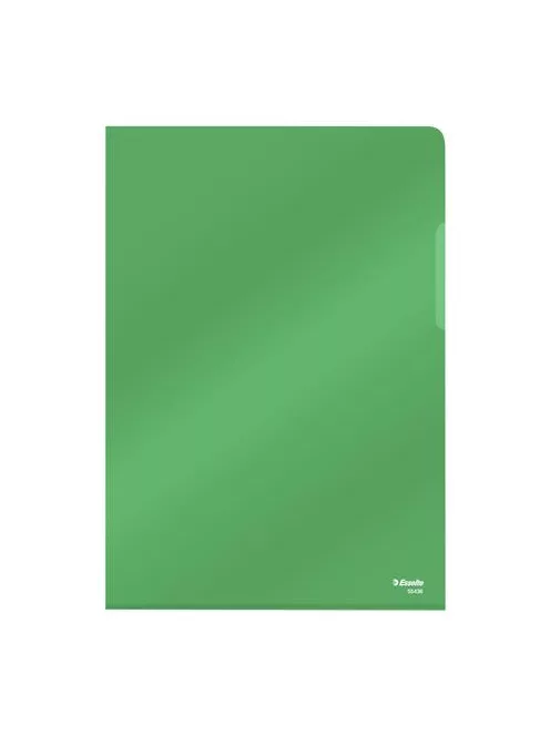 ESSELTE Genotherm, "L", A4, 150 mikron, víztiszta felület, ESSELTE "Luxus", zöld