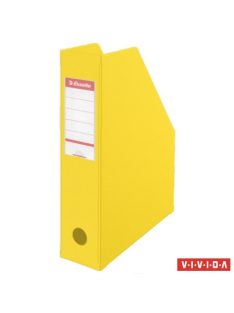   ESSELTE Iratpapucs, PVC/karton, 70 mm, összehajtható, ESSELTE, Vivida sárga