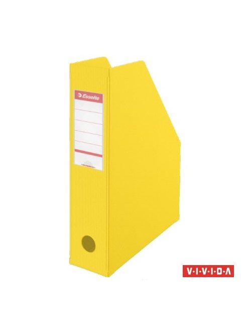 ESSELTE Iratpapucs, PVC/karton, 70 mm, összehajtható, ESSELTE, Vivida sárga