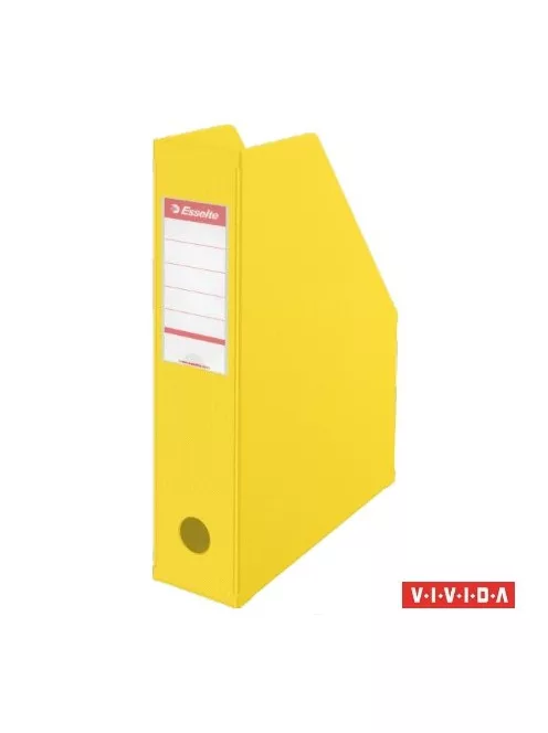 ESSELTE Iratpapucs, PVC/karton, 70 mm, összehajtható, ESSELTE, Vivida sárga