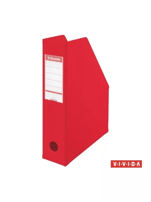 ESSELTE Iratpapucs, PVC/karton, 70 mm, összehajtható, ESSELTE, Vivida piros
