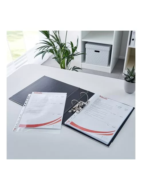 ESSELTE Genotherm, lefűzhető, A4, 55 mikron, víztiszta felület, ESSELTE "Luxus"