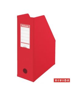   ESSELTE Iratpapucs, PVC/karton, 100 mm, összehajtható, ESSELTE, Vivida piros