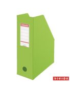 ESSELTE Iratpapucs, PVC/karton, 100 mm, összehajtható, ESSELTE, Vivida zöld