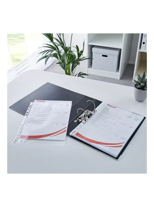 ESSELTE Genotherm, lefűzhető, A4, 75 mikron, víztiszta felület, ESSELTE "Luxus"