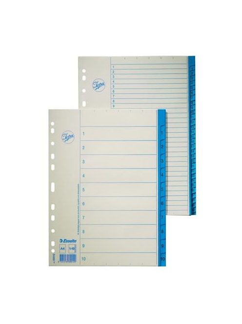 ESSELTE Regiszter, karton, A4, 1-12, ESSELTE, fehér