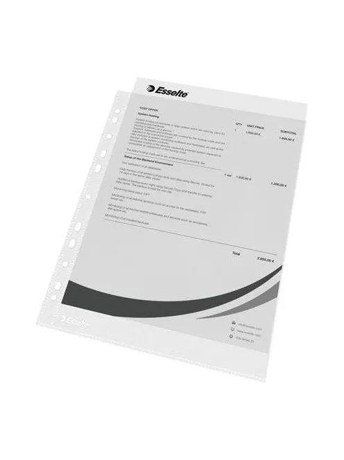 ESSELTE Genotherm, lefűzhető, A4, 43 mikron, narancsos felület, ESSELTE "Standard"