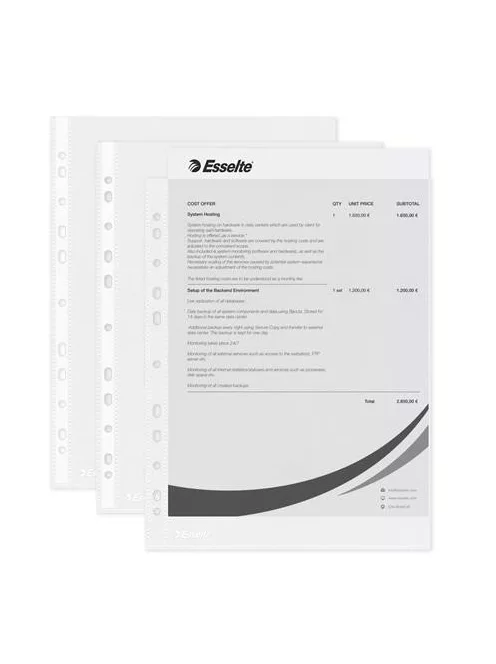 ESSELTE Genotherm, lefűzhető, A4, 43 mikron, narancsos felület, ESSELTE "Standard"