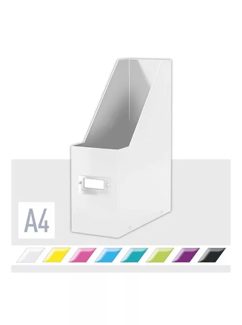 LEITZ Iratpapucs, PP/karton, 95 mm, LEITZ "Click&Store", fehér