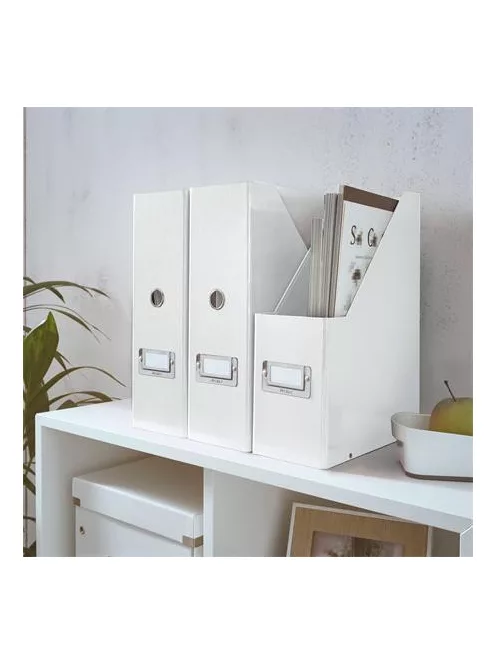 LEITZ Iratpapucs, PP/karton, 95 mm, LEITZ "Click&Store", fehér