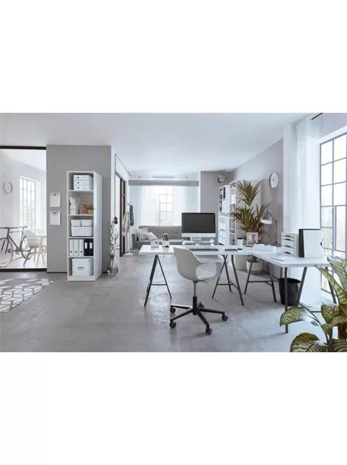 LEITZ Iratpapucs, PP/karton, 95 mm, LEITZ "Click&Store", fehér