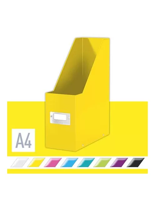 LEITZ Iratpapucs, PP/karton, 95 mm, LEITZ "Click&Store", sárga