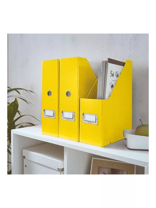 LEITZ Iratpapucs, PP/karton, 95 mm, LEITZ "Click&Store", sárga