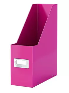  LEITZ Iratpapucs, PP/karton, 95 mm, LEITZ "Click&Store", rózsaszín