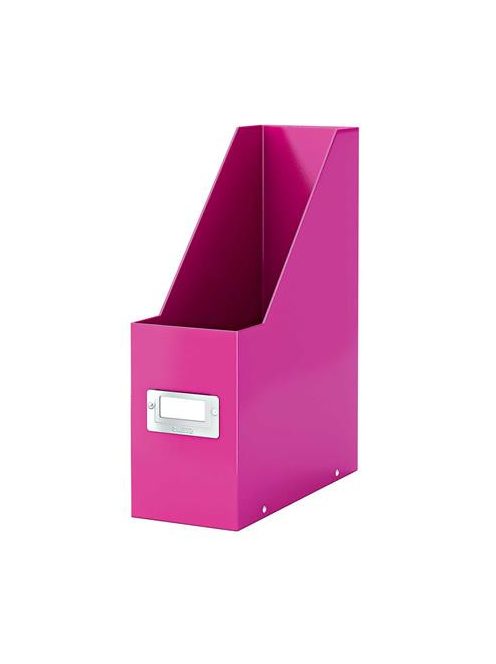 LEITZ Iratpapucs, PP/karton, 95 mm, LEITZ "Click&Store", rózsaszín