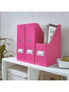 LEITZ Iratpapucs, PP/karton, 95 mm, LEITZ "Click&Store", rózsaszín