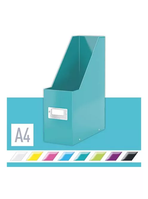 LEITZ Iratpapucs, PP/karton, 95 mm, LEITZ "Click&Store", jégkék