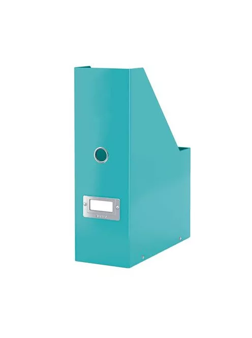 LEITZ Iratpapucs, PP/karton, 95 mm, LEITZ "Click&Store", jégkék