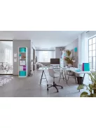 LEITZ Iratpapucs, PP/karton, 95 mm, LEITZ "Click&Store", jégkék